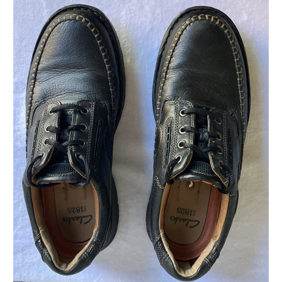 Clarks Unstructured Mens Shoes Oxfords Size 8 Brown Genuine Leather Comfort - Picture 2 of 10